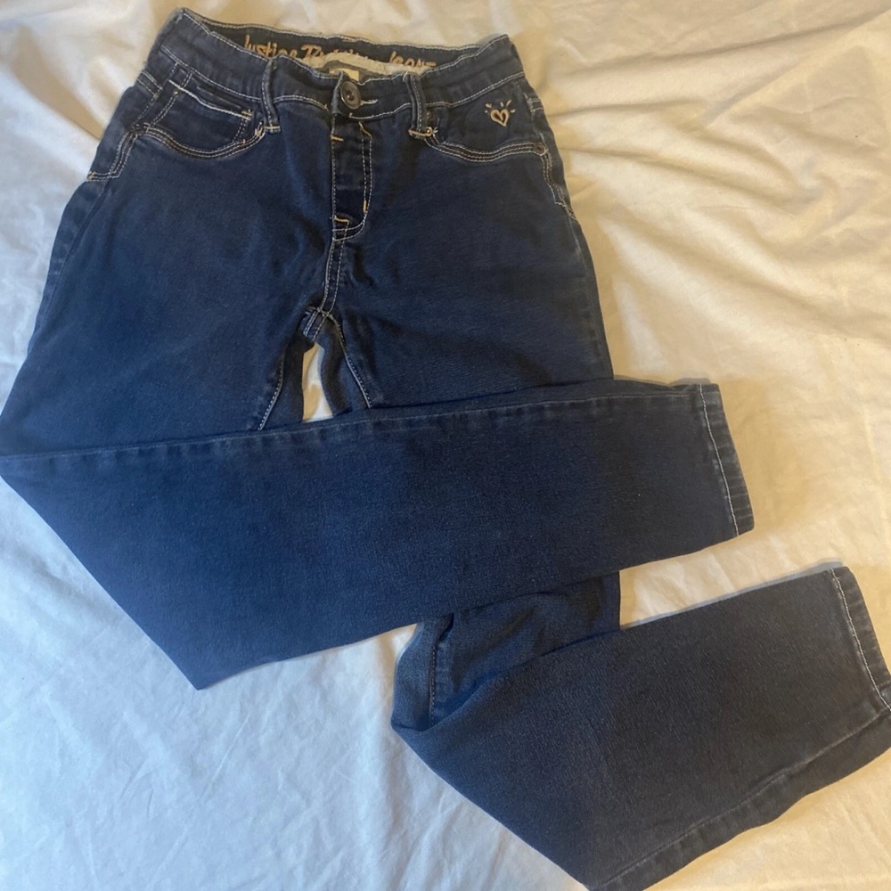 Justice  Premium Jean Girls Simply Low Blue Denim Size 12R Jegging